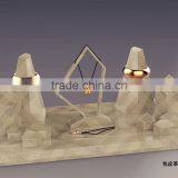 Fashion Design Earring Ring Necklace Display Stand Custom Leather Jewelry Display Set thumbnail-1