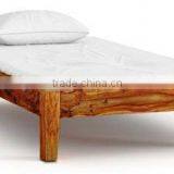 Natural Finish Wooden Single Bed thumbnail-1