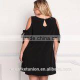 2017 Hot Sale High Quality Strapless Black Dress for Fat Women thumbnail-3