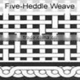 Five heddle woven wire cloth