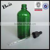 Shanghai Best Manufacturer Oil Glass Bottle 10ml 15ml 30ml 50ml Green Oil Glass Bottle With White Dropper thumbnail-6