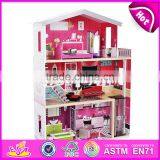 New Design Girls Pretend Toys Wooden Huge Dollhouse W06A229 thumbnail-1
