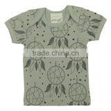 Organic Cotton Top Fashion Quality Kids t Shirt and Short Sleeve Plain With Printed t Shirt for Babies thumbnail-1
