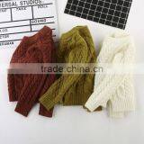 Wholesale Chunky Wool Handmade Cable-Knit Sweater Design for Girls and Boys thumbnail-1