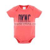 Best Selling Baby Clothes Summer 100%Cotton Short Sleeves With Prints Newborn Infant Baby Bodysuits thumbnail-3