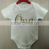 Gold Glitter on Baby Romper Budysuit. Print Your Design With 12 Diffreng Glitter Color. No Minimum. Drop Sipping thumbnail-1