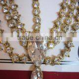 MATHAPATTI DAMINI Maang TIKA GOLD TONE CRYSTAL Hair Accessory thumbnail-2