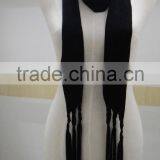 The Latest Italy Designer Hot Lady Men Black Braided Velvet Scarf thumbnail-2