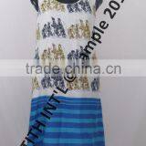 Sleeveless Round Neck Printed Cotton Ladies Dress thumbnail-3