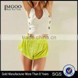 MGOO Wholesale Solid Color Booty Shorts Women Velour Relaxed-fit Shorty Short With Dolphin Hems thumbnail-1
