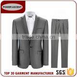 Wholesale Men Classic Arrow Lapel Fashion 1-Button Gray Trim Suits For Sale thumbnail-2