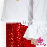 66TQZ455 Yiwu Lovebaby 100% Long Sleeve Top Sequin Pant Cheap Wholesale Words Print White Top Bulk Wholesale Kids Clothing thumbnail-3