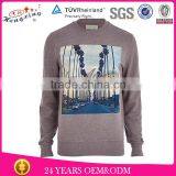 Grey Men 100% Cotton Hoodie Custom Print thumbnail-1