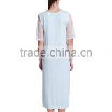 Wanyu Seamless Ladies Seamless Short Lace Sleeve Long Dress thumbnail-2