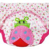 100% Cotton Embroidery Animal Patterns Baby Trainer Potty Training Pants thumbnail-4