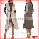 Oversized Waterfall Collar Loose Fit Coat Fashion Women Trench Coat thumbnail-1