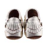 100% Cow Leather Baby Summer Fringed Moccs thumbnail-2
