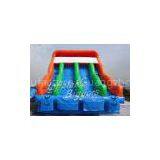 Garden Renting Blow Up Water Slides Double EN71 With Tarpaulin 18OZ , Fire-Resistant thumbnail-1