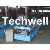 Metal Roof Panel Roof Sheet Roll Forming Machine With 6m Auto Stacker TW30-200-1000