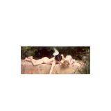 Reproduction of Bouguereau's art painting on canvas