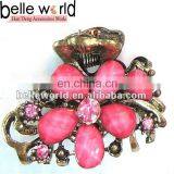 Flower Shape Crystal Rhinestone Hair Claw Clip thumbnail-1