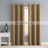 Wholesale Custom Modern Simple Solid Color 100% Polyester High Shading Blackout Window Curtains Rideaux For The Living Room thumbnail-6
