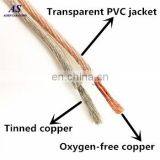 2 Core Transparent or Red Black Parallel Flat Ribbon Audio Ofc Speaker Cable Wire thumbnail-3