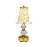 High Quality Luxury Modern Nordic Crystal Golden Table Lamp Usb Rechargable Hotel Bedside Bar Restaurant Retro Lamp thumbnail-2