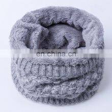 Winter Scarf Children Women Scarf Warm Thickened Velvet Boys Girls Cotton Ring Scarf Female Comfortable thumbnail-1