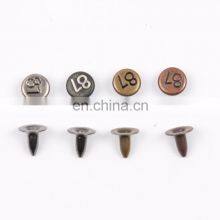 Wear Resistant Fashion Jeans Jacket Clothing Custom Metal Rivet Button