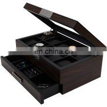Watch Jewelry Storage Box Custom Glass Skylight Visual Wooden Watch Display Storage Jewelry Box thumbnail-5