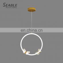 Wholesale Bedroom Living Room Decoration Acrylic Black Gold White LED Modern Chandelier Lighting thumbnail-5