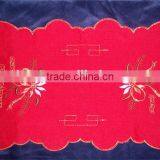 New arrival high quality table cloth embroidered table cloth wedding tablecloth christmas design fabric tablecloth