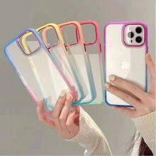 Ins Simple Gradient Color For Apple 13/12/11 Phone Case For I Phone 14 Pro Max Transparent Soft Rainbow Case 7/8 PLUS thumbnail-1