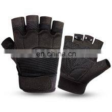 High Quality Custom Logo Ventilated Workout Fitness Weight Lifting Gym Gloves With Wrist thumbnail-4