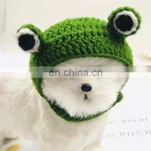Hot Sale Woven Frog Pet Hats, Earwarmer Cute Bucket Frog Hat With Ruffles Vietnam Supplier Cheap Wholesale thumbnail-5