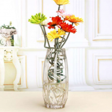 Wholesale Cristal Nordic Wedding Garden Home Decorative Creative Round Modern Clear Crystal Glass Pot Flower Vase thumbnail-2