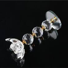 Lotus Crystal Candlestick Decoration Creative Crystal Glass Crafts Manufacturers Wholesale Wedding Candlesticks thumbnail-4
