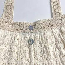 Hollow Knit Ethnic New 2025 Vest Top With Lace Decoration and Mesh Jacquard Knitting thumbnail-3