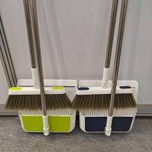 Plastic Dustpan Sets With Broom and Plastic Toilet Brush Manufacturer With Wood Handle Foldable Style thumbnail-3