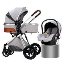 High Quality 3-in-1 Travel System Baby Stroller Two-way Push Chair With Carrycot For Sitting And Lying - Buy Luxury Removable Carry Cot Pram Oxford thumbnail-2