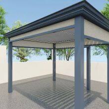 Ioclimatic Aluminum Pergola, Outdoor Weatherproof Gazebo With Adjustable Roof thumbnail-3