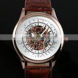 2015 Luxury Watches Men White Face Leather Skeleton Watch WM403 thumbnail-3