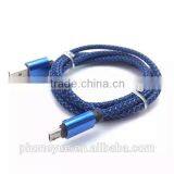 Metal Alloy Super Flexible Nylon Braided Micro Usb Data Cable for Tablet pc thumbnail-2