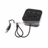 All in One Multi-card Card Reader With 3 Ports USB 2.0 Hub Combo for MMC/M2/MS Wholesale thumbnail-5