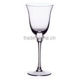 White Wine in clear Glass with ball stem