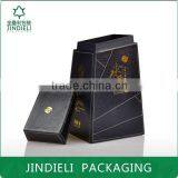 Black Leather Trapezoid White Spirit Packaging Box