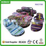 ROWOO Rainbow Wholesale colourful wedge platform flip flops