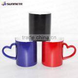 Sunmeta Whole Sale 11oz Blank Sublimation Color Changing Mug Heart Handle thumbnail-5