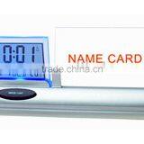 Tranparent Lcd Card Holder Clock
